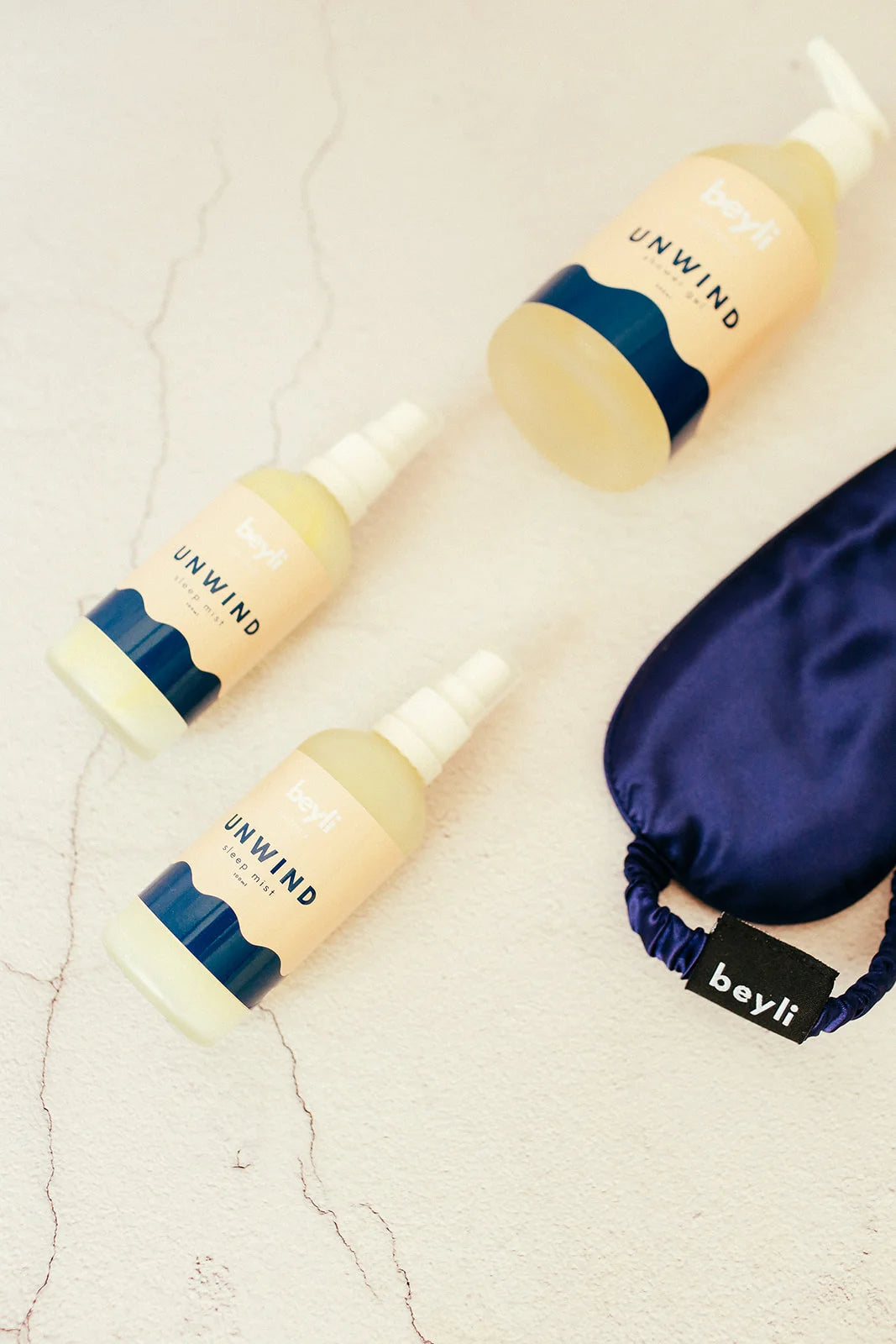 Sleep Bundle Essentials collection including hand sanitizer, tote bag, and hand lotion