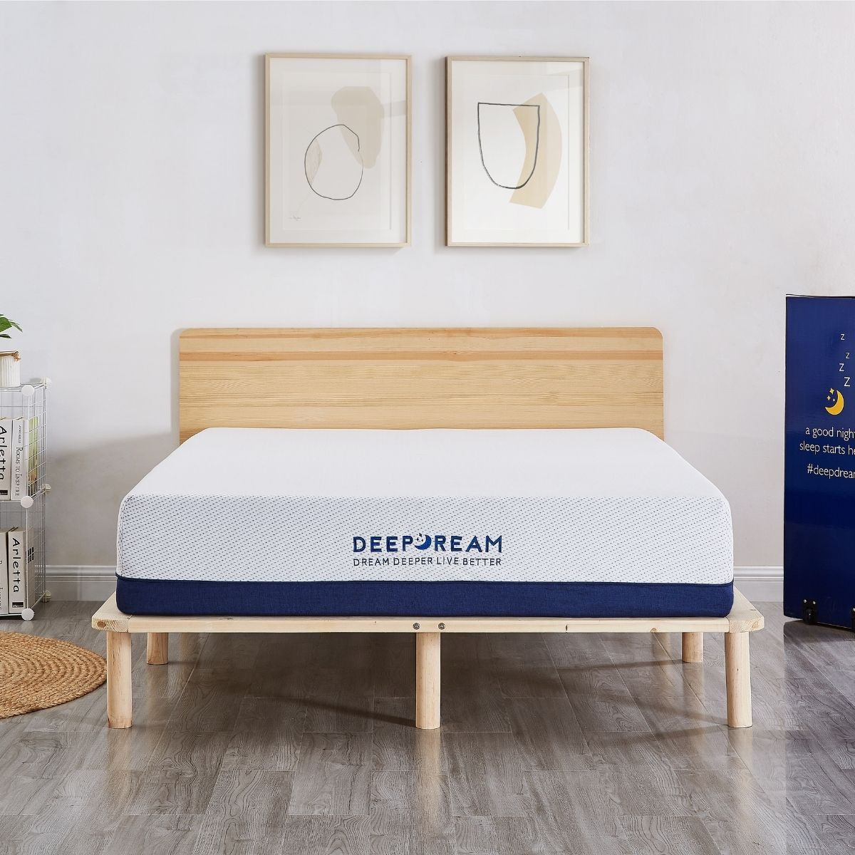 Organic cotton memory foam mattress for queen bed