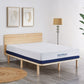 Organic cotton upholstered king mattress with wooden base